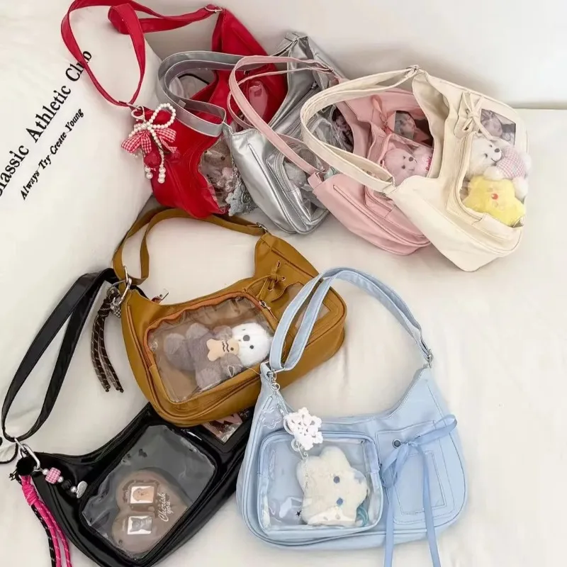 Y2k Harajuku Shoulder Bag Women Korean Transparent Ita Bag School Crossbody Bag Female Japanese Designer Preppy Handbag Purse
Y2k Harajuku Shoulder Bag Women Korean Transparent Ita Bag School Crossbody Bag Female Japanese Designer Preppy Handbag Purse