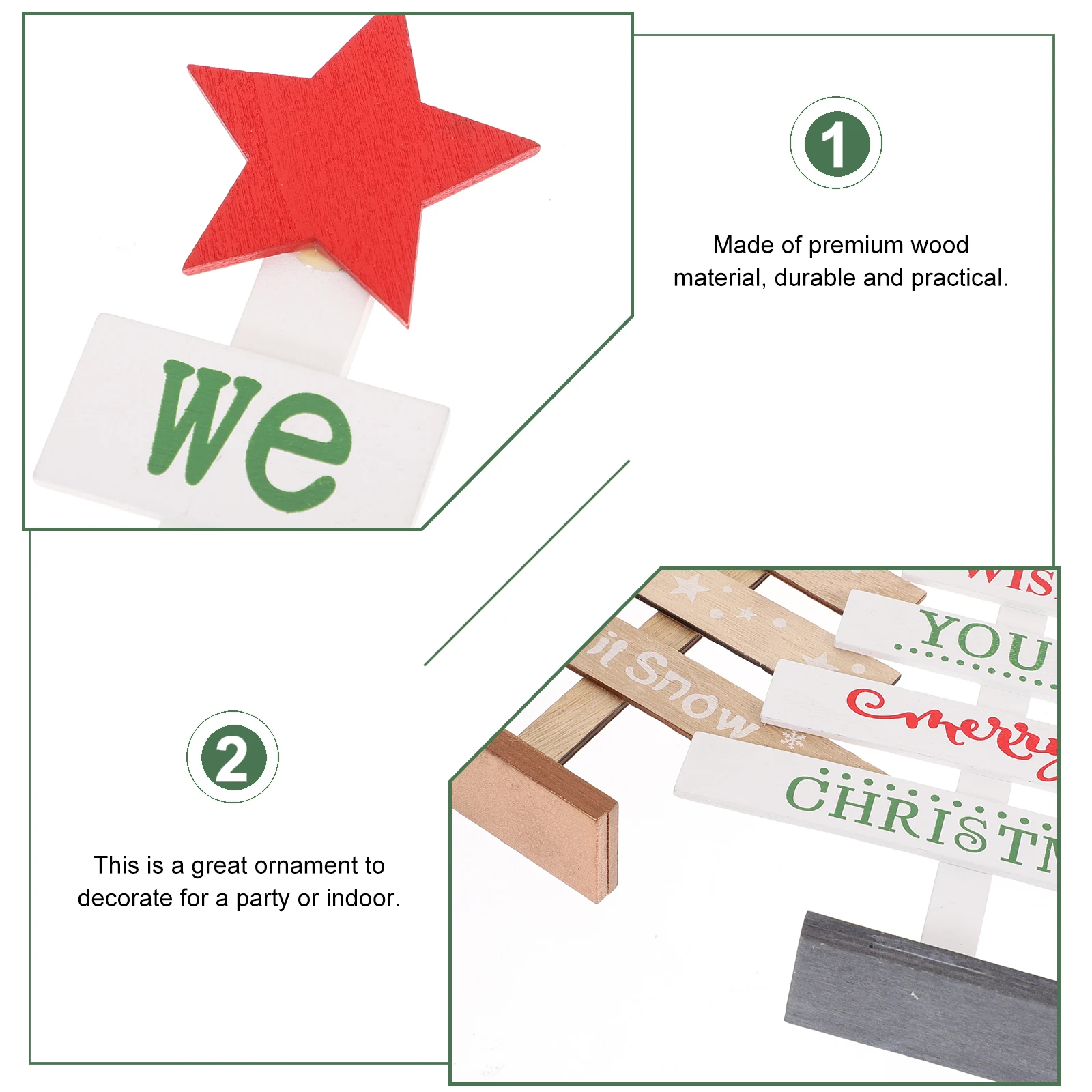 2 Pcs Dining Room Table Decor Christmas Tree Ornaments Decorations Painting White Wooden Desktop Adornment
2 Pcs Dining Room Table Decor Christmas Tree Ornaments Decorations Painting White Wooden Desktop Adornment