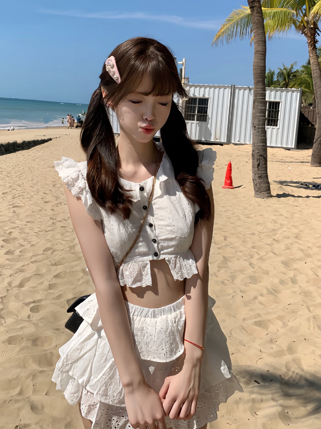 Sweet And Spicy Vacation Style Lace Hollow out Sleeveless Two Piece Set Women's Summer New Cake Skirt Slimming Ensemble
Sweet And Spicy Vacation Style Lace Hollow out Sleeveless Two Piece Set Women's Summer New Cake Skirt Slimming Ensemble