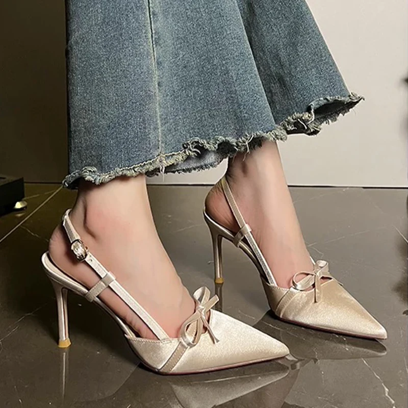 Bow Women's Sandals High Heels Pointed Toe Shoes 2026 Summer Elegant Dress Shoes Woman Slippers Slingback Fashion Pumps Zapatos
Bow Women's Sandals High Heels Pointed Toe Shoes 2026 Summer Elegant Dress Shoes Woman Slippers Slingback Fashion Pumps Zapatos