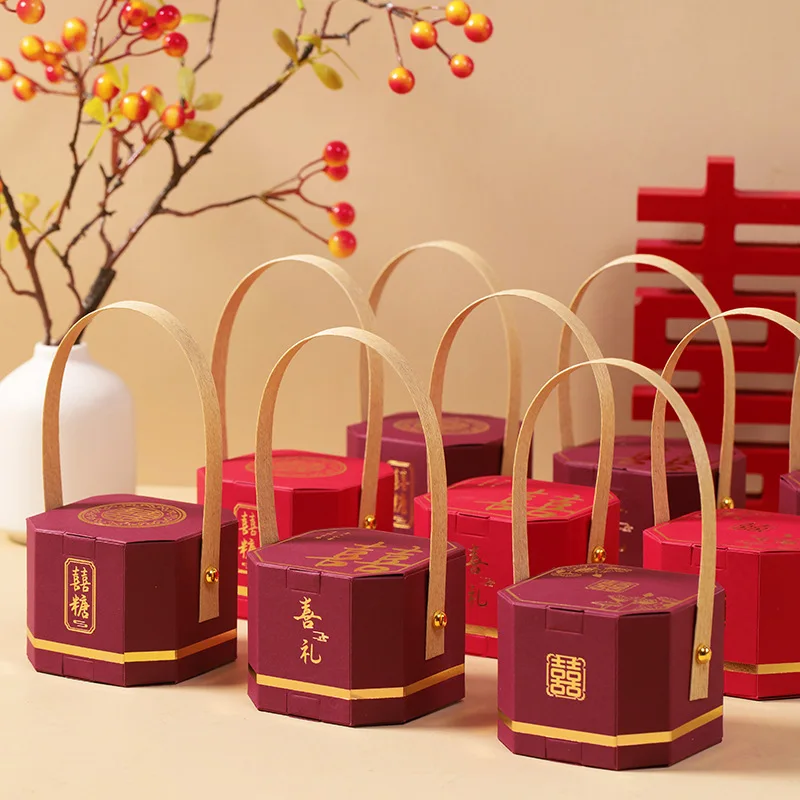 10pc Wedding Candy Bag Chinese Wedding Gift Bag Foldable Candy Box Hand-held Octagonal Small Box Paper Tote Packaging Bags
10pc Wedding Candy Bag Chinese Wedding Gift Bag Foldable Candy Box Hand-held Octagonal Small Box Paper Tote Packaging Bags