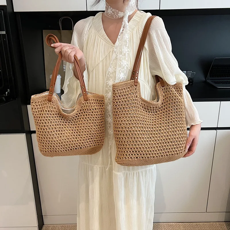 Women's Fashion Casual Shoulder Bag: Openwork, Relaxed-Style Handbag with Chunky Knit Weave
Women's Fashion Casual Shoulder Bag: Openwork, Relaxed-Style Handbag with Chunky Knit Weave