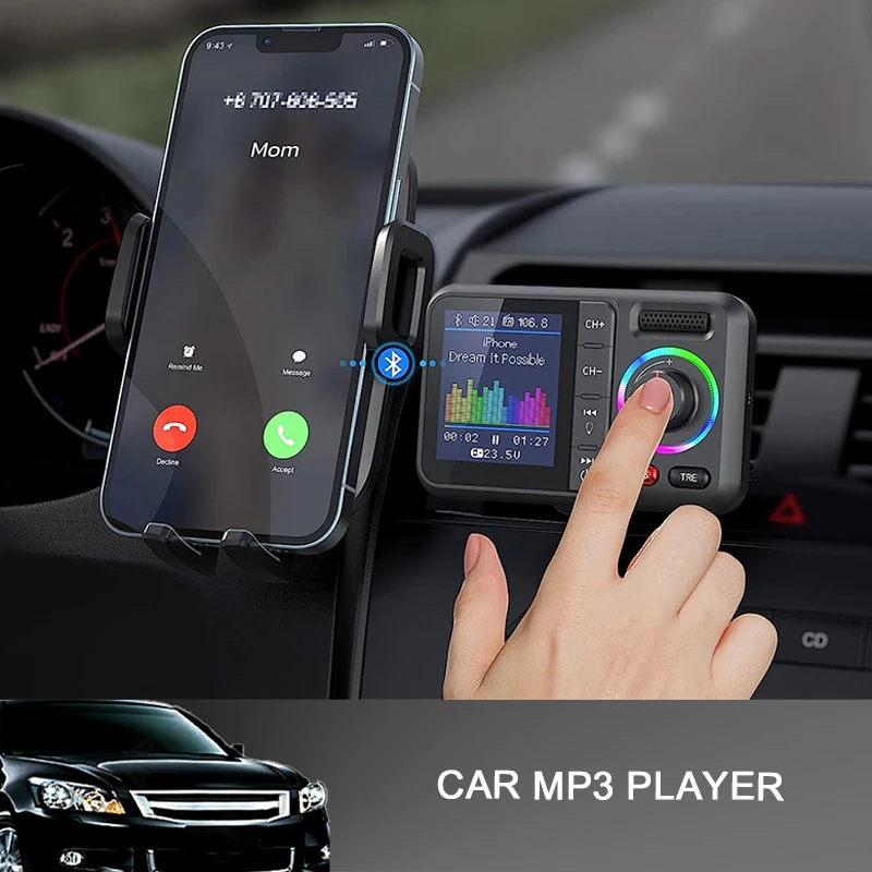 Car MP3 player Big Color Screen Wireless FM Transmitter 2.4A QC3.0 Dual Fast Charging Hands-Free Call Electronics Accessories
Car MP3 player Big Color Screen Wireless FM Transmitter 2.4A QC3.0 Dual Fast Charging Hands-Free Call Electronics Accessories