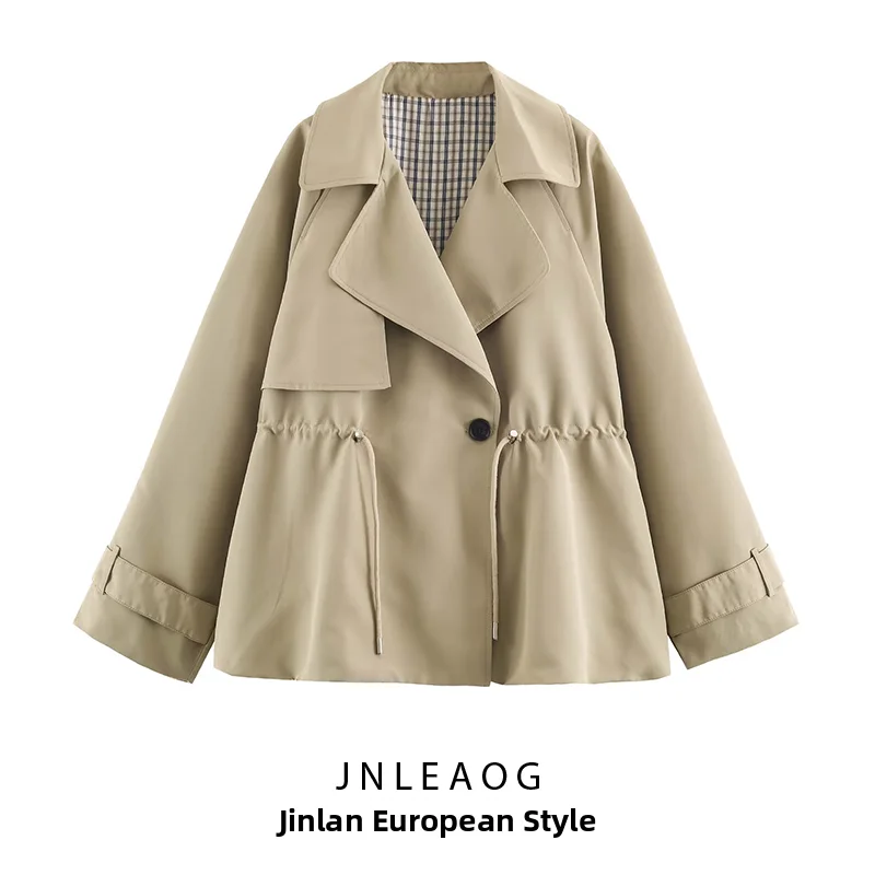 JNLEAOG Fashionable Short Coat Adjustable Waist Summer New Women's Street Style Polyester Fiber Long Sleeve Regular Length
JNLEAOG Fashionable Short Coat Adjustable Waist Summer New Women's Street Style Polyester Fiber Long Sleeve Regular Length