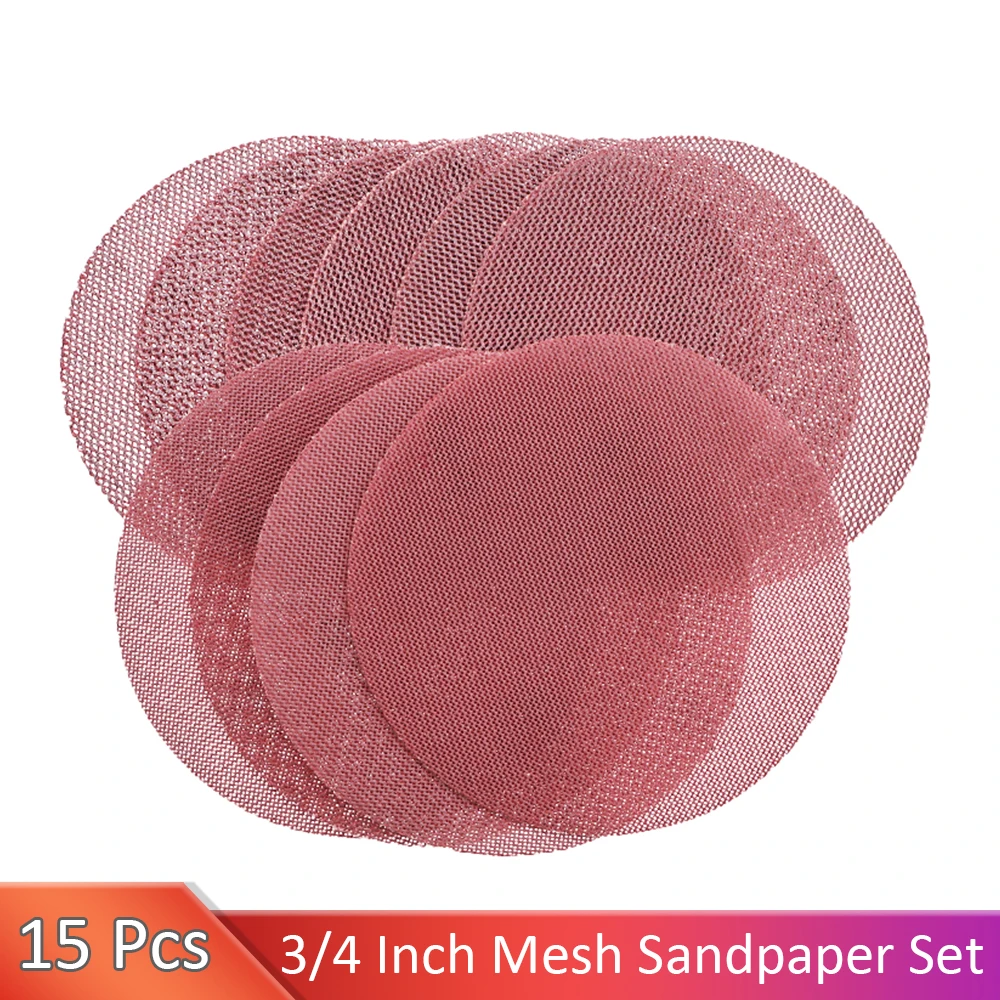 15 Pcs 3/4 Inch Mesh Sandpaper Set Hook&Loop Sanding Disc Dust Free For Wood Wall Sanding Polishing
15 Pcs 3/4 Inch Mesh Sandpaper Set Hook&Loop Sanding Disc Dust Free For Wood Wall Sanding Polishing