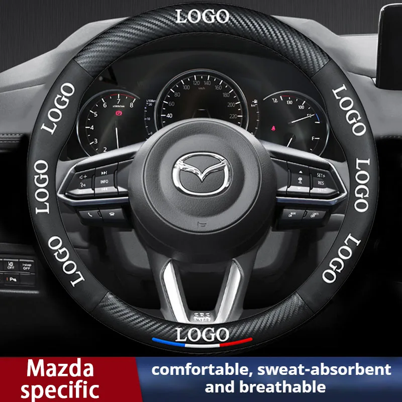 For Mazda 3 5 6 SKYACTIV Axela Atenza CX30 CX5 CX8 CX9 MX5 RX8 RX7 BT50 Carbon fiber nappa Car Steering Wheel Cover Accessories
For Mazda 3 5 6 SKYACTIV Axela Atenza CX30 CX5 CX8 CX9 MX5 RX8 RX7 BT50 Carbon fiber nappa Car Steering Wheel Cover Accessories