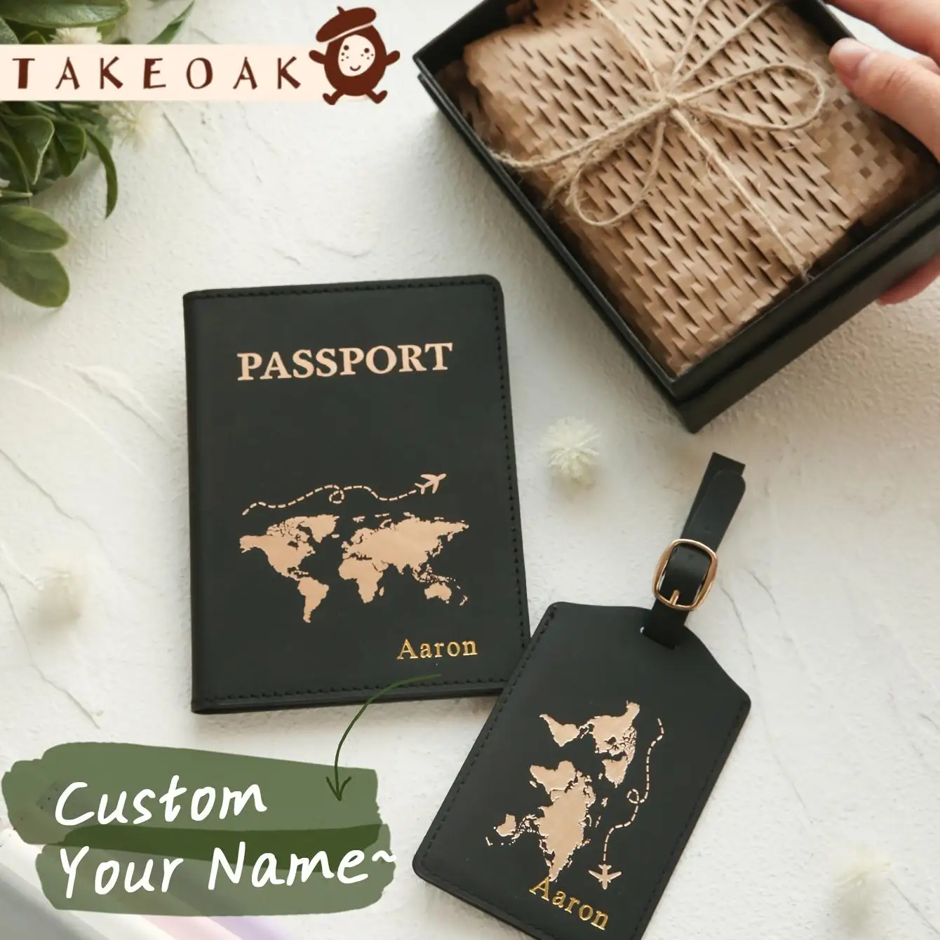 Personalized Custom Name World Map Pattern Leather Passport Wallet Matching Luggage Tag Set Travel Suitcase Anti-Lost Tag
Personalized Custom Name World Map Pattern Leather Passport Wallet Matching Luggage Tag Set Travel Suitcase Anti-Lost Tag