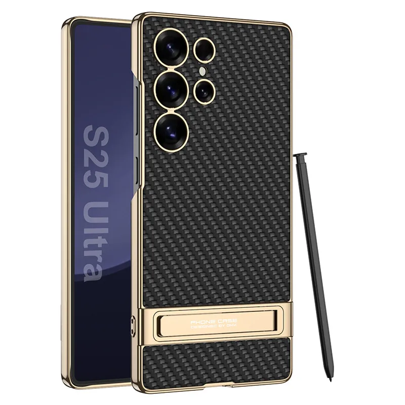 For Samsung Galaxy S25 Ultra Bracket Case GKK Quality Electroplating Leather Camera Protection Phone Cover
For Samsung Galaxy S25 Ultra Bracket Case GKK Quality Electroplating Leather Camera Protection Phone Cover