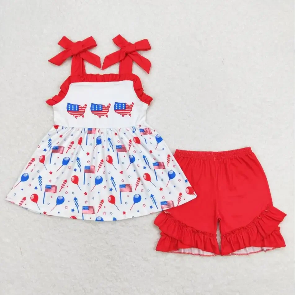 New High Quality Short Sleeve 4Th of July Girls Outfits Toddler Kid Clothing Sets Kids Designers Clothes Toddler Kid Clothes 
New High Quality Short Sleeve 4Th of July Girls Outfits Toddler Kid Clothing Sets Kids Designers Clothes Toddler Kid Clothes