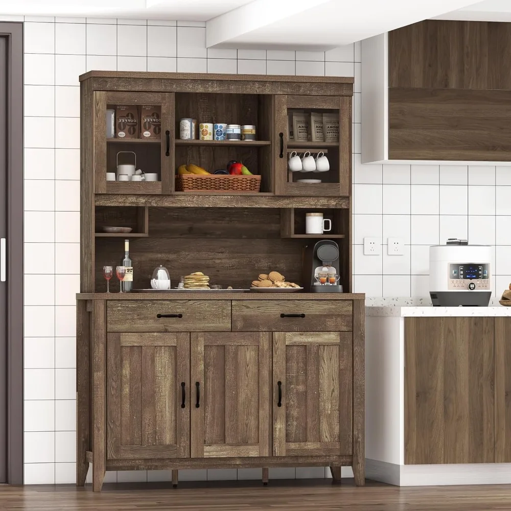 78.5” Tall Buffet Hutch Cabinet with Microwave Countertop, Large Cupboard for Home Coffee Bar, Kitchen Cabinets
78.5” Tall Buffet Hutch Cabinet with Microwave Countertop, Large Cupboard for Home Coffee Bar, Kitchen Cabinets