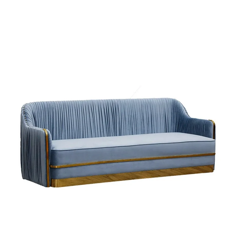 //2023 Modern Stainless Steel Frame Fabric Sofa Set Furniture Living Room Velvet Hotel House Sofas
//2023 Modern Stainless Steel Frame Fabric Sofa Set Furniture Living Room Velvet Hotel House Sofas