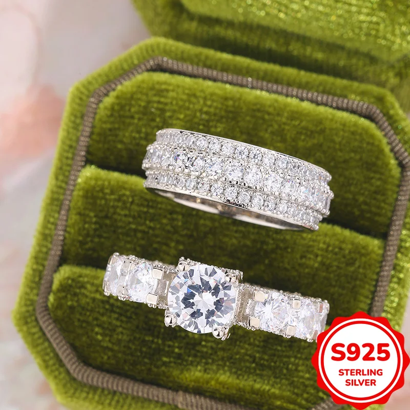 Luxurious and Elegant Authentic S925 Silver Full Diamond Proposal Ring for Couple, French Style and Versatile Ring
Luxurious and Elegant Authentic S925 Silver Full Diamond Proposal Ring for Couple, French Style and Versatile Ring