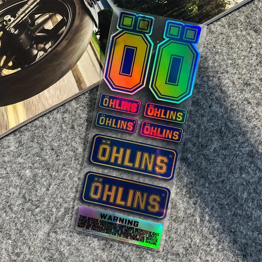 OHLINS High Visibility Reflective Motorcycle Sticker Waterproof Vinyl Decal for Suspension Modification Exterior Decor
OHLINS High Visibility Reflective Motorcycle Sticker Waterproof Vinyl Decal for Suspension Modification Exterior Decor