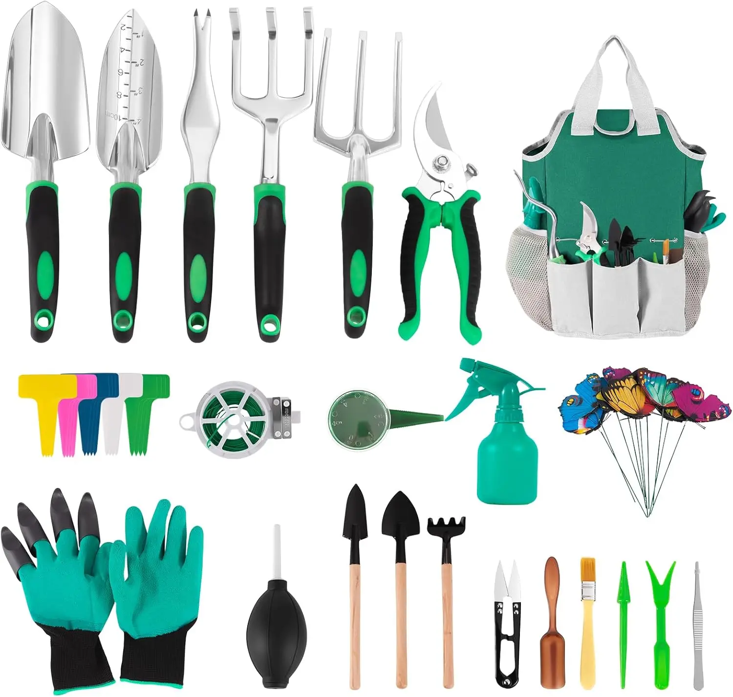 Garden Tool Set, Including 9 Succulent Tool Sets, 6 Large Heavy-Duty Aluminum Gardening Tools, with Gardening Tool Kit, Gloves, Watering Can, Fixing Line and Color Label,is Your Best Helper
Garden Tool Set, Including 9 Succulent Tool Sets, 6 Large Heavy-Duty Aluminum Gardening Tools, with Gardening Tool Kit, Gloves, Watering Can, Fixing Line and Color Label,is Your Best Helper