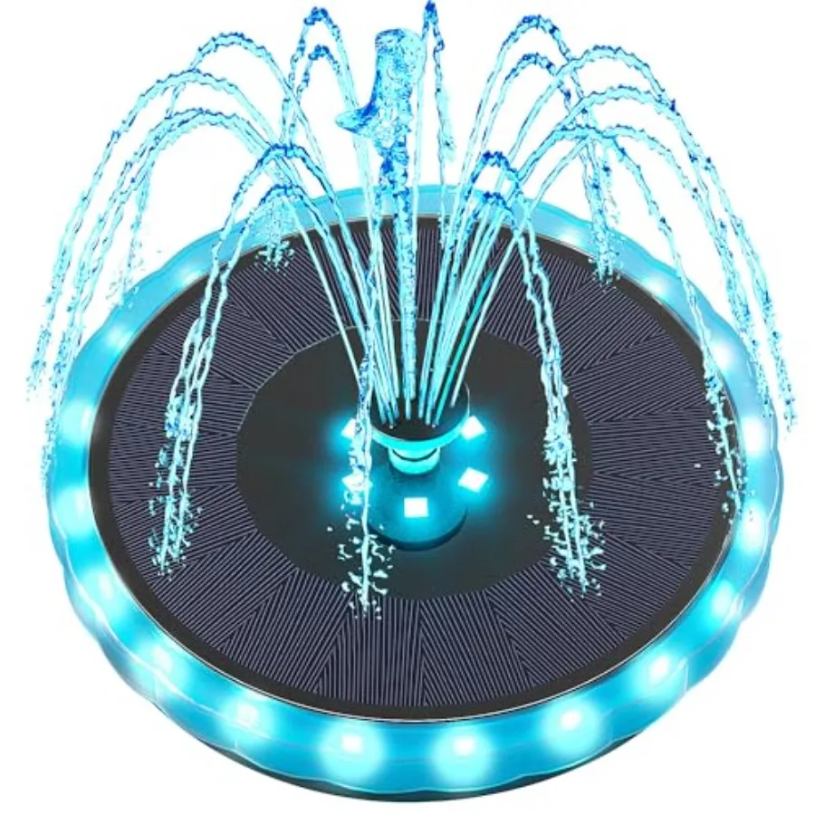 Solar Fountain Matte Panel with 4000 mAH Battery, 4W Bird Bath Fountains Solar Power with 8 Nozzles, Floating Solar Fountain Pu
Solar Fountain Matte Panel with 4000 mAH Battery, 4W Bird Bath Fountains Solar Power with 8 Nozzles, Floating Solar Fountain Pu