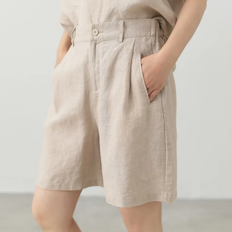Women's 100% Pure Linen Shorts High Waist Wide Leg Casual Summer Shorts with Pockets
Women's 100% Pure Linen Shorts High Waist Wide Leg Casual Summer Shorts with Pockets