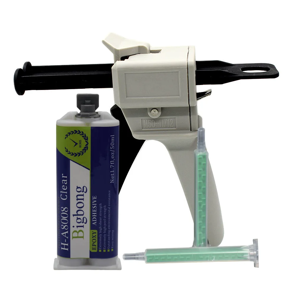 1:1 AB Glues 50ml Transparent Adhesive Clear Epoxy Glue & 50ml 1:1 Dispensing Gun Adhesive Gun Applicatior & 2pcs Mixing Nozzles
1:1 AB Glues 50ml Transparent Adhesive Clear Epoxy Glue & 50ml 1:1 Dispensing Gun Adhesive Gun Applicatior & 2pcs Mixing Nozzles