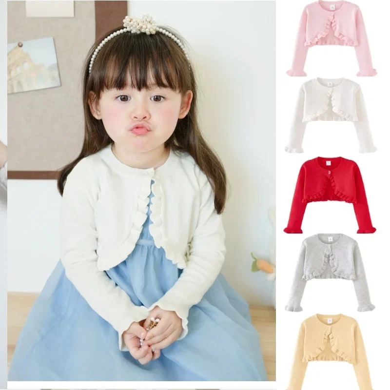 Girls Cardigan Sweater 2025 Spring And Summer White Ruffles Fashion Sunscreen Clothing Cotton Sweet Girls Air Conditioning Shirt
Girls Cardigan Sweater 2025 Spring And Summer White Ruffles Fashion Sunscreen Clothing Cotton Sweet Girls Air Conditioning Shirt