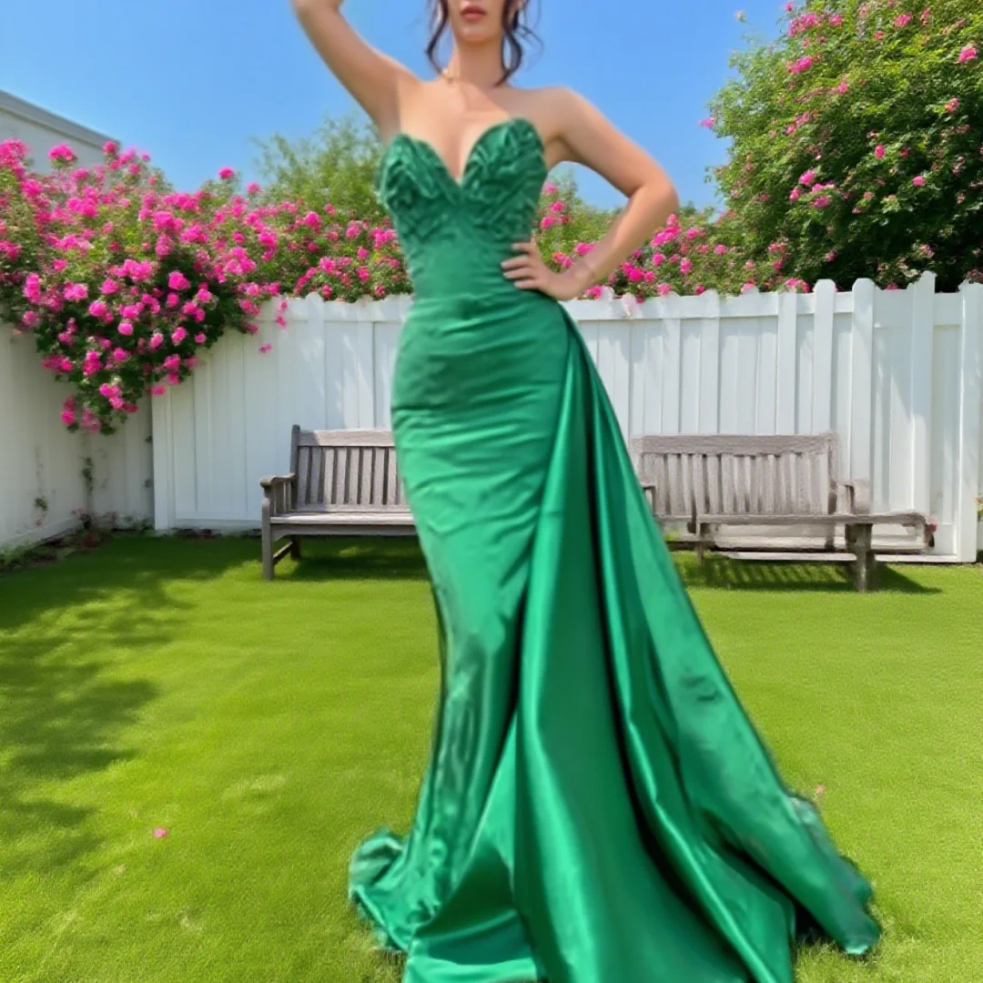 Customized classic beaded crystal and floor-length mermaid evening gowns for ladies, formal evening gowns
Customized classic beaded crystal and floor-length mermaid evening gowns for ladies, formal evening gowns