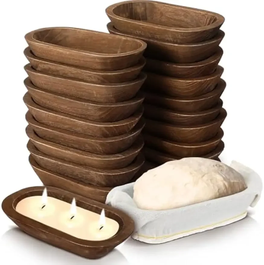 20 Pcs Wooden Dough Bowls Bulk 8.6 Inch Rustic Vintage Hand Carved Wood Dough Bowls Dining for DIY Home Crafts Making Farmhouse
20 Pcs Wooden Dough Bowls Bulk 8.6 Inch Rustic Vintage Hand Carved Wood Dough Bowls Dining for DIY Home Crafts Making Farmhouse