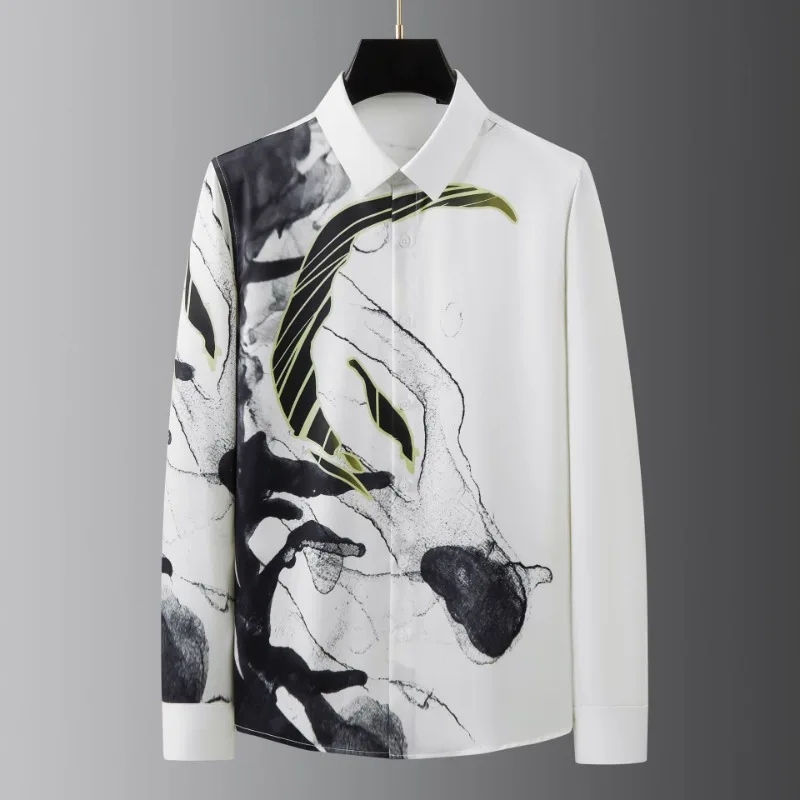 2024 New Non Ironing and Wrinkle Resistant Men's Long sleeved Shirts Trend Matching Digital Printed Men's Shirts
2024 New Non Ironing and Wrinkle Resistant Men's Long sleeved Shirts Trend Matching Digital Printed Men's Shirts