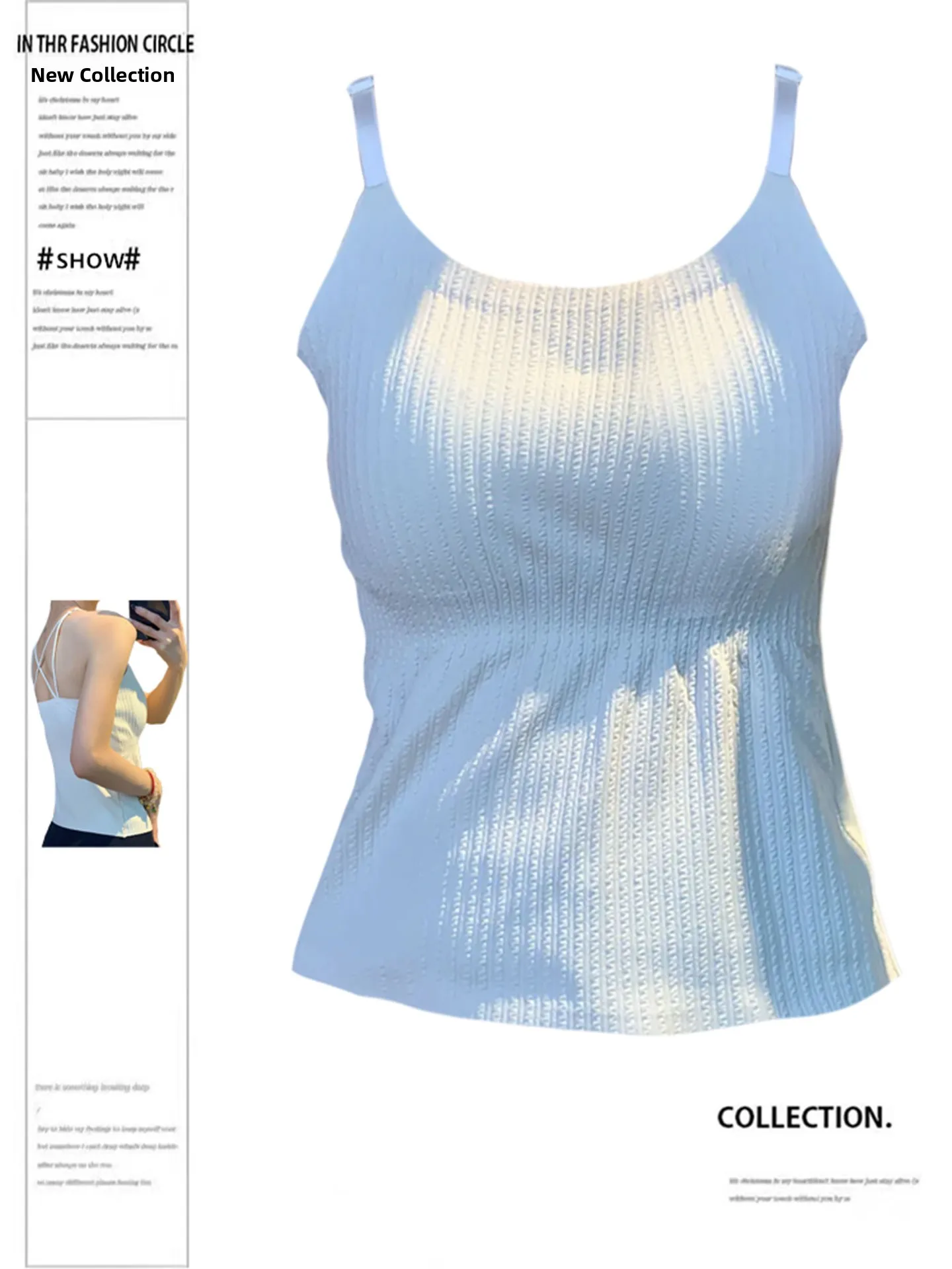 plus Size Integrated Knitted Bra with Chest Pad Backless Vest for Women Slimming Base Layer Retro Style Spring Season
plus Size Integrated Knitted Bra with Chest Pad Backless Vest for Women Slimming Base Layer Retro Style Spring Season