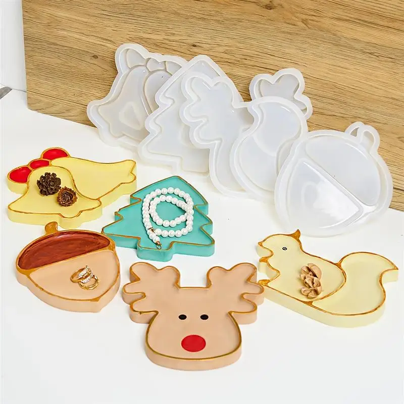 Christmas Tree Elk Tray Silicone Mold DIY Xmas Ornament Coaster Craft Making Plaster Resin Storage Dish Casting Molds Home Decor
Christmas Tree Elk Tray Silicone Mold DIY Xmas Ornament Coaster Craft Making Plaster Resin Storage Dish Casting Molds Home Decor