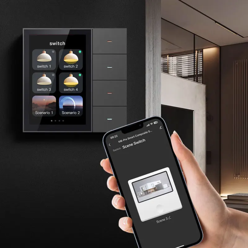 TIANLAI China Factory Touch Screen WiFi Tuya Smart Home Wall Home Lighting Switch Panel
TIANLAI China Factory Touch Screen WiFi Tuya Smart Home Wall Home Lighting Switch Panel