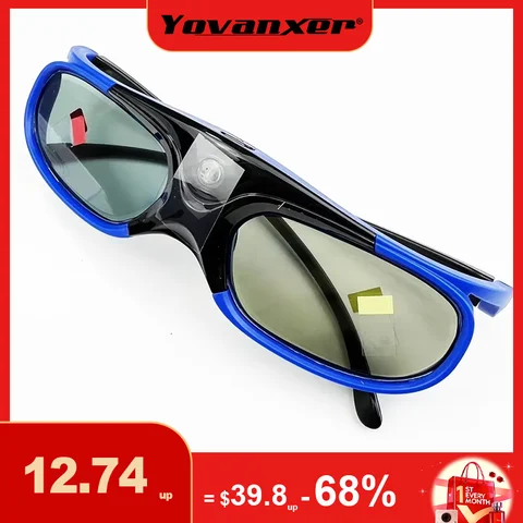 2025 Active Shutter Brillen DLP-Link 3D-Brille USB wiederaufladbar für DLP LINK Projektoren Xgimi Optoma LG Acer Jmgo BenQ W1070