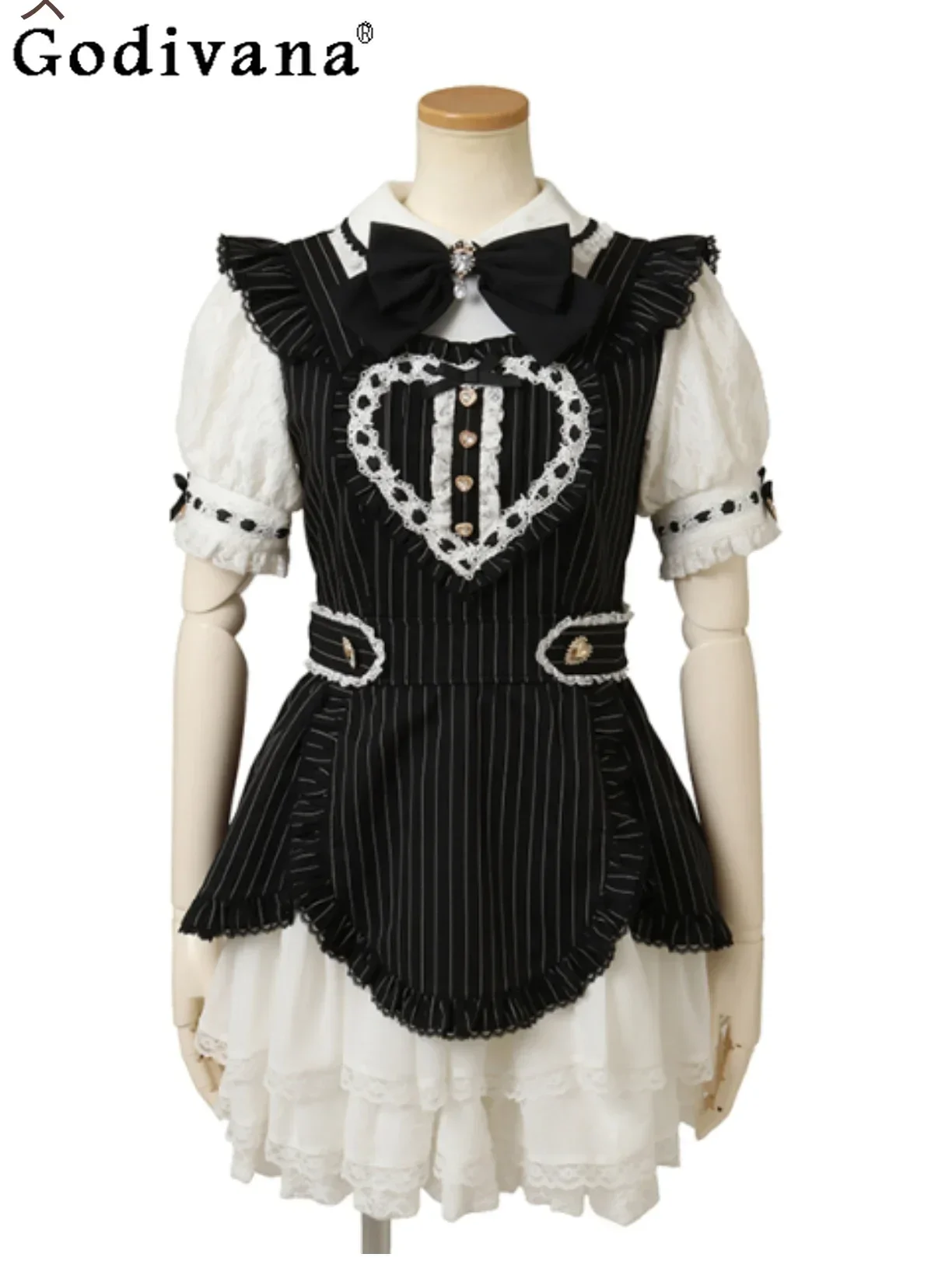 Liz Dress Japanese New Maid Love Dress Summer Girls Women's Sweet Princess Kawaii High Waist Elegant Y2k Short Lolita Dresses
Liz Dress Japanese New Maid Love Dress Summer Girls Women's Sweet Princess Kawaii High Waist Elegant Y2k Short Lolita Dresses