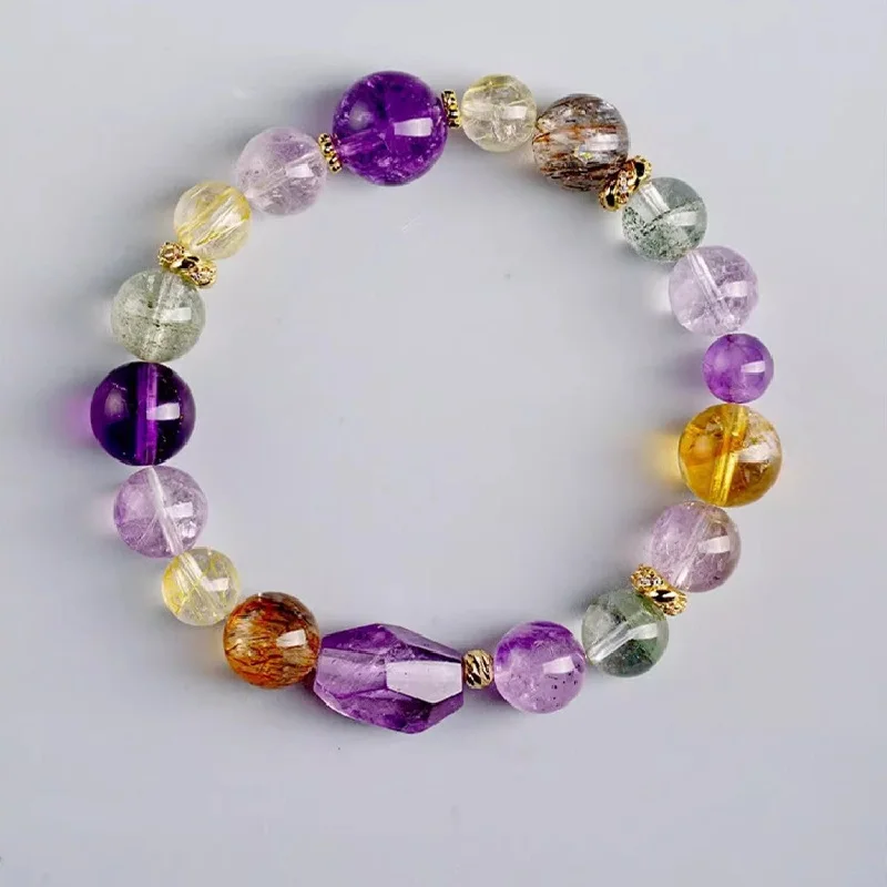 Natural Black Gold Super Seven Amethyst Bracelet Women's Light Luxury Fashion Lucky Bracelet Niche Design
Natural Black Gold Super Seven Amethyst Bracelet Women's Light Luxury Fashion Lucky Bracelet Niche Design