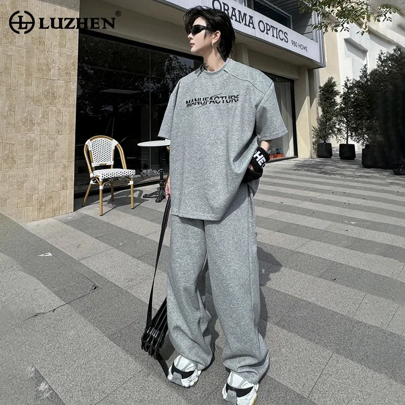 LUZHEN Street Men's Two-piece Sets 2025 Loose Letter Stylish Printed Short Sleeve T Shirts Original Straight Sweatpants LZ9690
LUZHEN Street Men's Two-piece Sets 2025 Loose Letter Stylish Printed Short Sleeve T Shirts Original Straight Sweatpants LZ9690