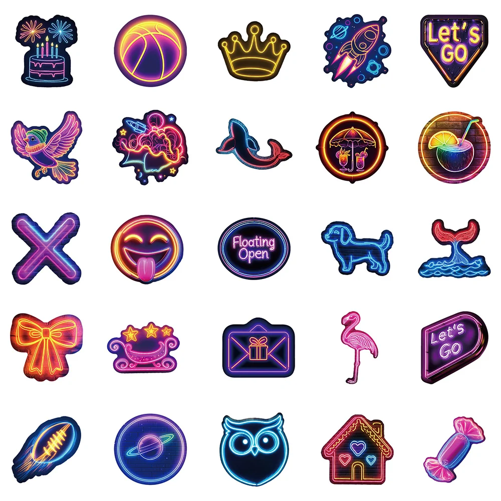 10/30/50pcs Personalization Neon Light Stickers Waterproof DIY Luggage Skateboard Phone Funny Cartoon Creative Graffiti Decals
10/30/50pcs Personalization Neon Light Stickers Waterproof DIY Luggage Skateboard Phone Funny Cartoon Creative Graffiti Decals