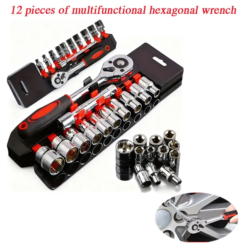 Combination Hardware Tools, Complete Set Of Car Repair Tools, Motorcycle Modification Quick Ratchet Wrench Socket Bracket
Combination Hardware Tools, Complete Set Of Car Repair Tools, Motorcycle Modification Quick Ratchet Wrench Socket Bracket