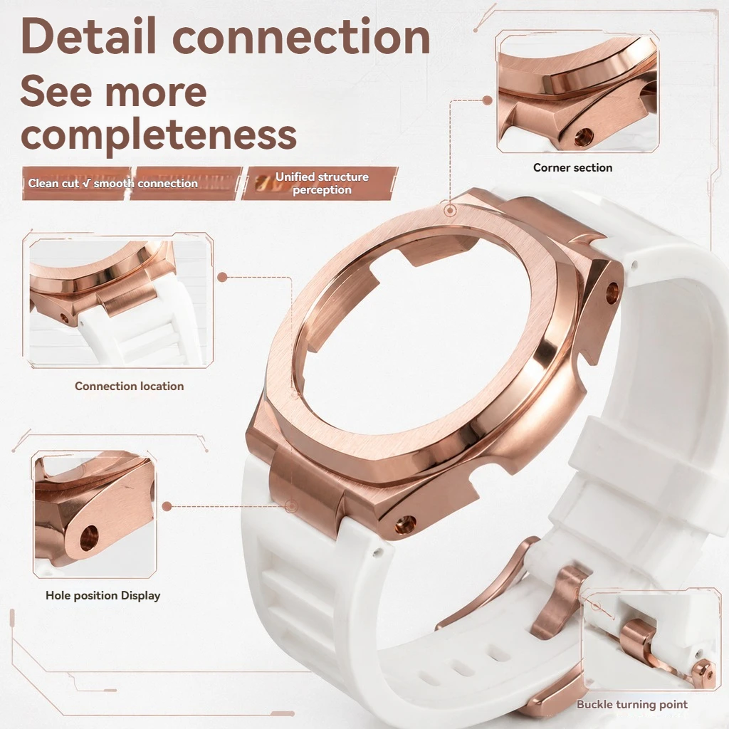 For CasiOak GA-2100 GA-B2100 Nautilus Style Full Stainless Steel Case Bracelet Mod Kit Metal Shell and Band Conversion Accessory
For CasiOak GA-2100 GA-B2100 Nautilus Style Full Stainless Steel Case Bracelet Mod Kit Metal Shell and Band Conversion Accessory