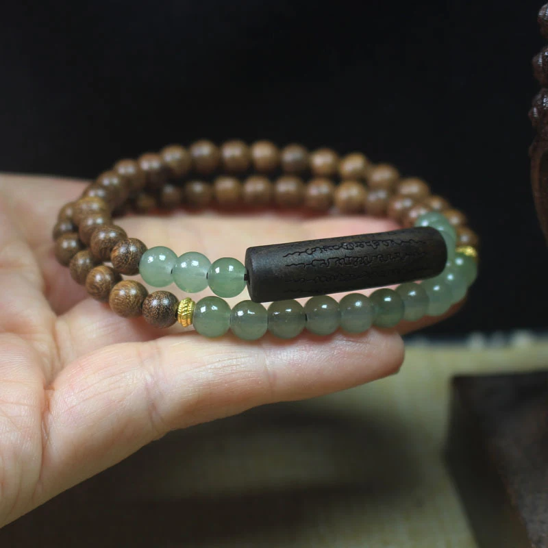 6mm golden sandalwood double-loop Buddhist bead bracelet, five-sutra half-bangle hand string, prayer beads, personalized decorat
6mm golden sandalwood double-loop Buddhist bead bracelet, five-sutra half-bangle hand string, prayer beads, personalized decorat