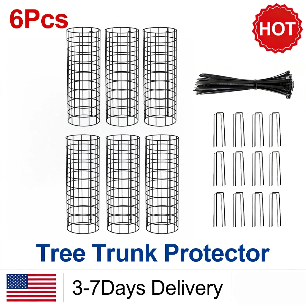 6 шт. Защитные металлические ограждения для стволов деревьев с крепежными стяжками, расширяемые, камуфляжно-зеленые, для защиты от оленей и газонокосилок
6 шт. Защитные металлические ограждения для стволов деревьев с крепежными стяжками, расширяемые, камуфляжно-зеленые, для защиты от оленей и газонокосилок