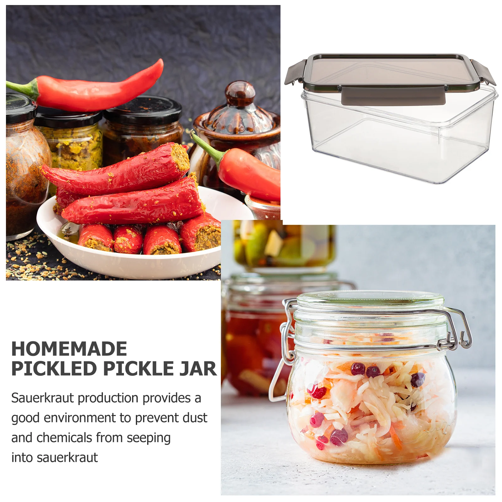 Large Capacity Food Grade Sealing Box Food Container Pickle Storage Fresh Keeping Multi-Function Sealed Kitchen Organizer 
Large Capacity Food Grade Sealing Box Food Container Pickle Storage Fresh Keeping Multi-Function Sealed Kitchen Organizer