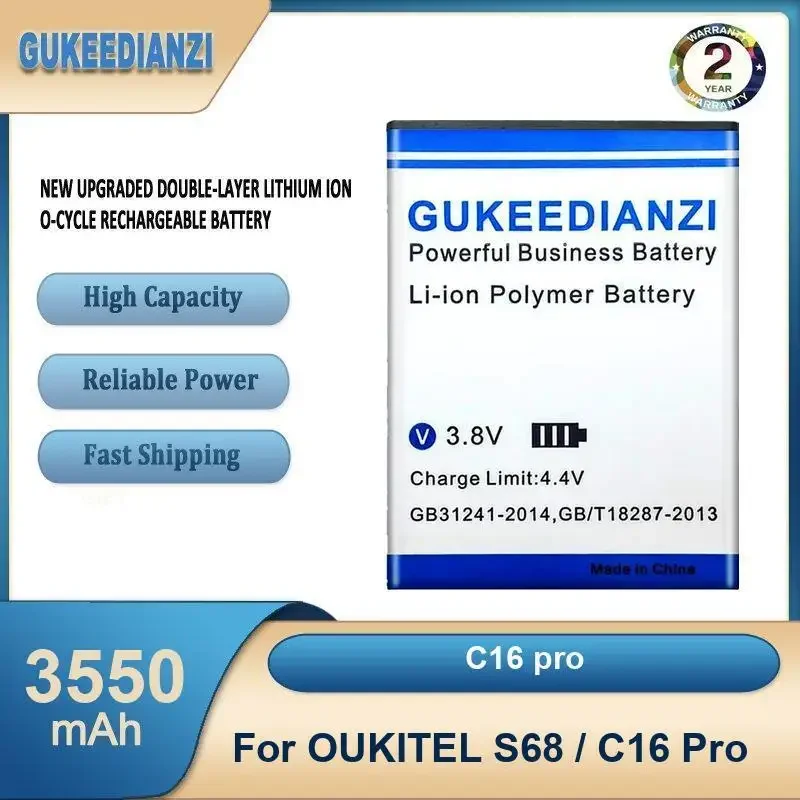 C16 pro 3550 мАч аккумулятор мобильного телефона большой емкости для OUKITEL S68/C16 Pro
C16 pro 3550 мАч аккумулятор мобильного телефона большой емкости для OUKITEL S68/C16 Pro