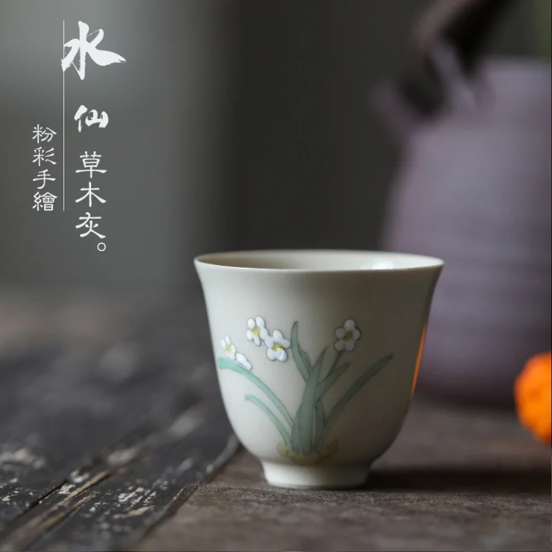 Jingdezhen Porcelain Hand Painted Peach Blossom Tea Cup Master Cup Women's Single Handmade Grass and Wood Gray Glaze Tea Cup Set
Jingdezhen Porcelain Hand Painted Peach Blossom Tea Cup Master Cup Women's Single Handmade Grass and Wood Gray Glaze Tea Cup Set