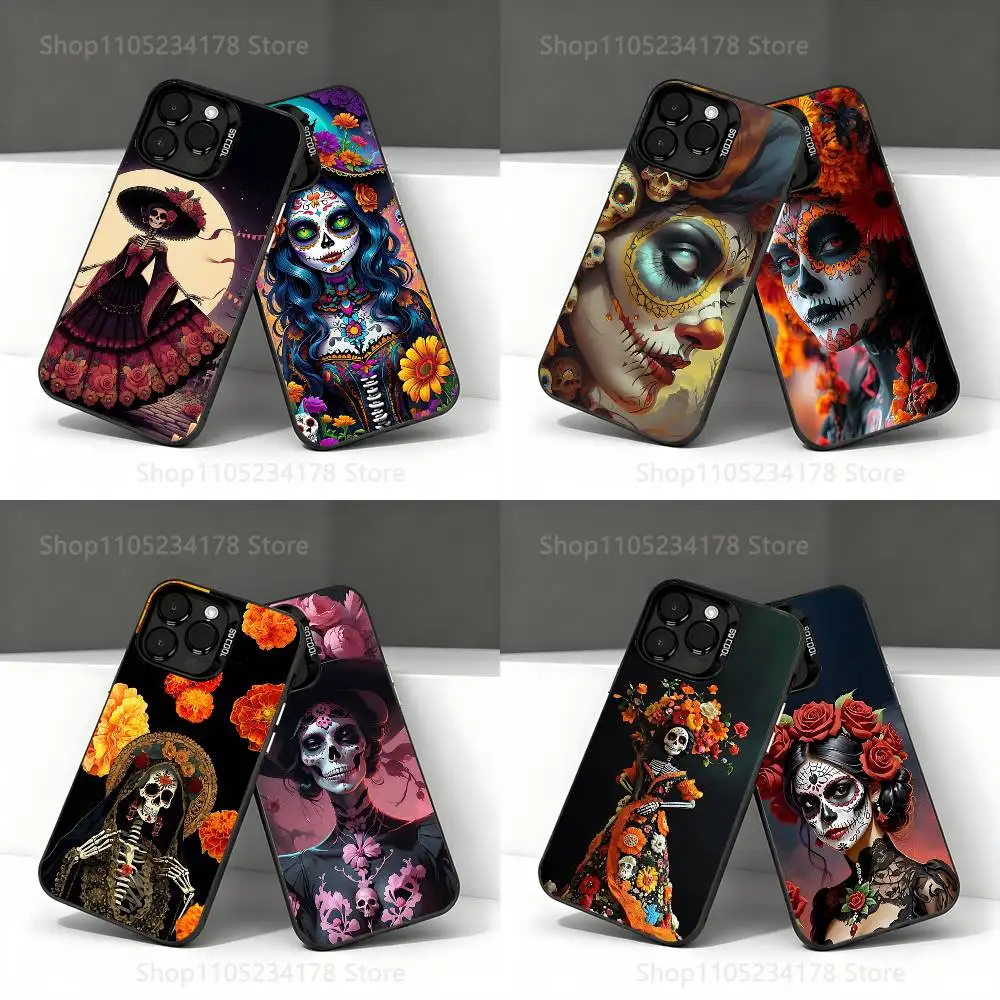 Day of the Dead Mexican Catrina Skull Phone Case For iPhone 17,16,15,14,13,12,11,Pro,Max,Plus,E,Air,Mini Black IMD Cover
Day of the Dead Mexican Catrina Skull Phone Case For iPhone 17,16,15,14,13,12,11,Pro,Max,Plus,E,Air,Mini Black IMD Cover