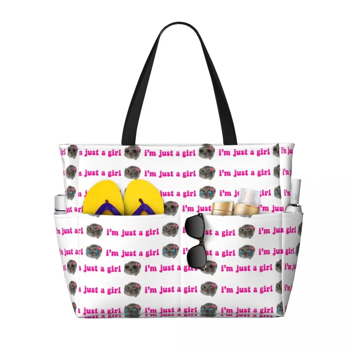 Sad Hamster Meme Beach Tote Bag Sport Gym Yoga Duffle Large Tote Bag Women Travel Bag Fitness bag
Sad Hamster Meme Beach Tote Bag Sport Gym Yoga Duffle Large Tote Bag Women Travel Bag Fitness bag