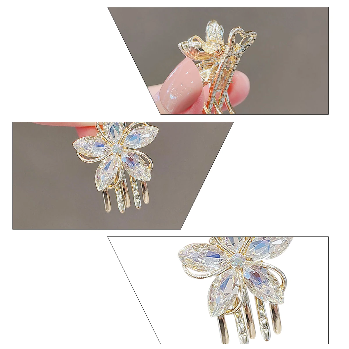 3 Pcs Button Imitation Crystal Flower Hair Clip Miss Accessories for Girls Claw Clips Zinc Alloy Small
3 Pcs Button Imitation Crystal Flower Hair Clip Miss Accessories for Girls Claw Clips Zinc Alloy Small