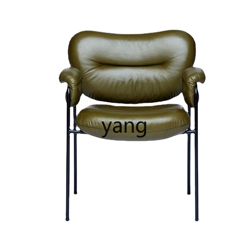 LMM modern minimalist leather single chair creative dining chair with armrests for home use
LMM modern minimalist leather single chair creative dining chair with armrests for home use