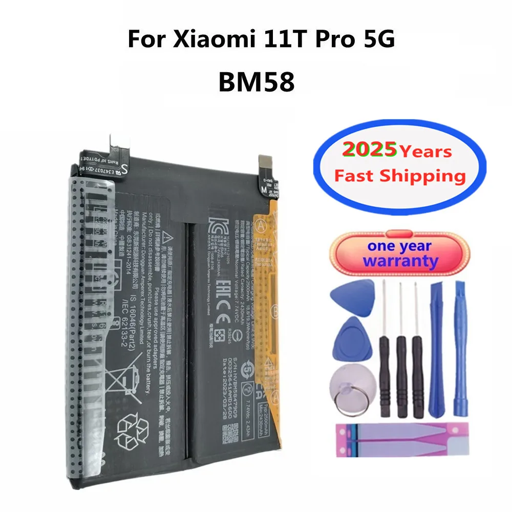 2025 Years BM58 Original Phone Battery For Xiaomi 11T Pro 5G 11TPro Bateria 5000mAh High Quality Batteries Bateria
2025 Years BM58 Original Phone Battery For Xiaomi 11T Pro 5G 11TPro Bateria 5000mAh High Quality Batteries Bateria