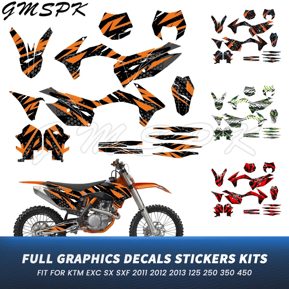 Fit for KTM 125 250 300 350 450 EXC EXC-F EXCF SX 2011 2012 2013 Full Set Graphics Decals Stickers Kits Motorcycle Background
Fit for KTM 125 250 300 350 450 EXC EXC-F EXCF SX 2011 2012 2013 Full Set Graphics Decals Stickers Kits Motorcycle Background