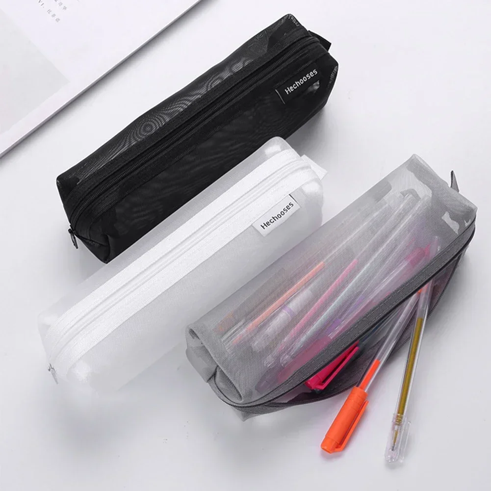 Transparent Mesh Pen Bag Stationery Bag Large Capacity Storage Bag Cosmetic Bag Pencil Case For Middle High School Office Supply
Transparent Mesh Pen Bag Stationery Bag Large Capacity Storage Bag Cosmetic Bag Pencil Case For Middle High School Office Supply