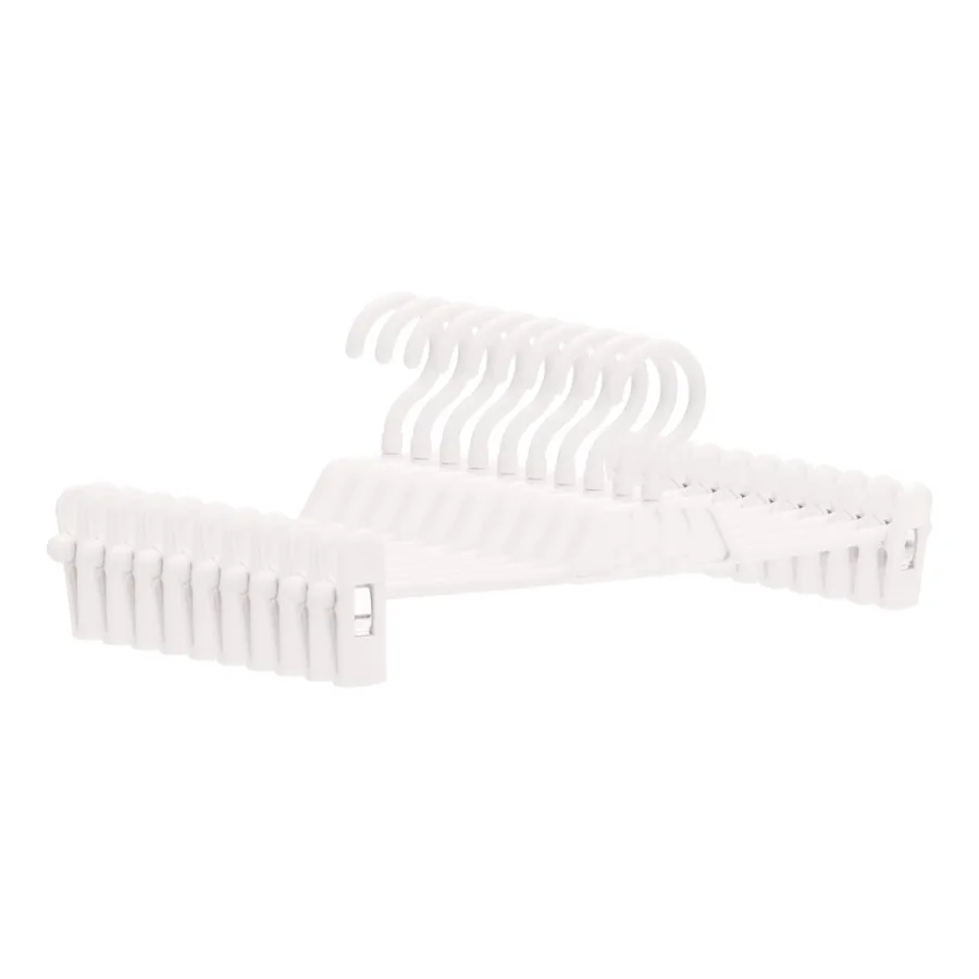 Plastic Non-Slip Hangers Clothes Hangers with Pinch Clips 20 Pcs White
Plastic Non-Slip Hangers Clothes Hangers with Pinch Clips 20 Pcs White