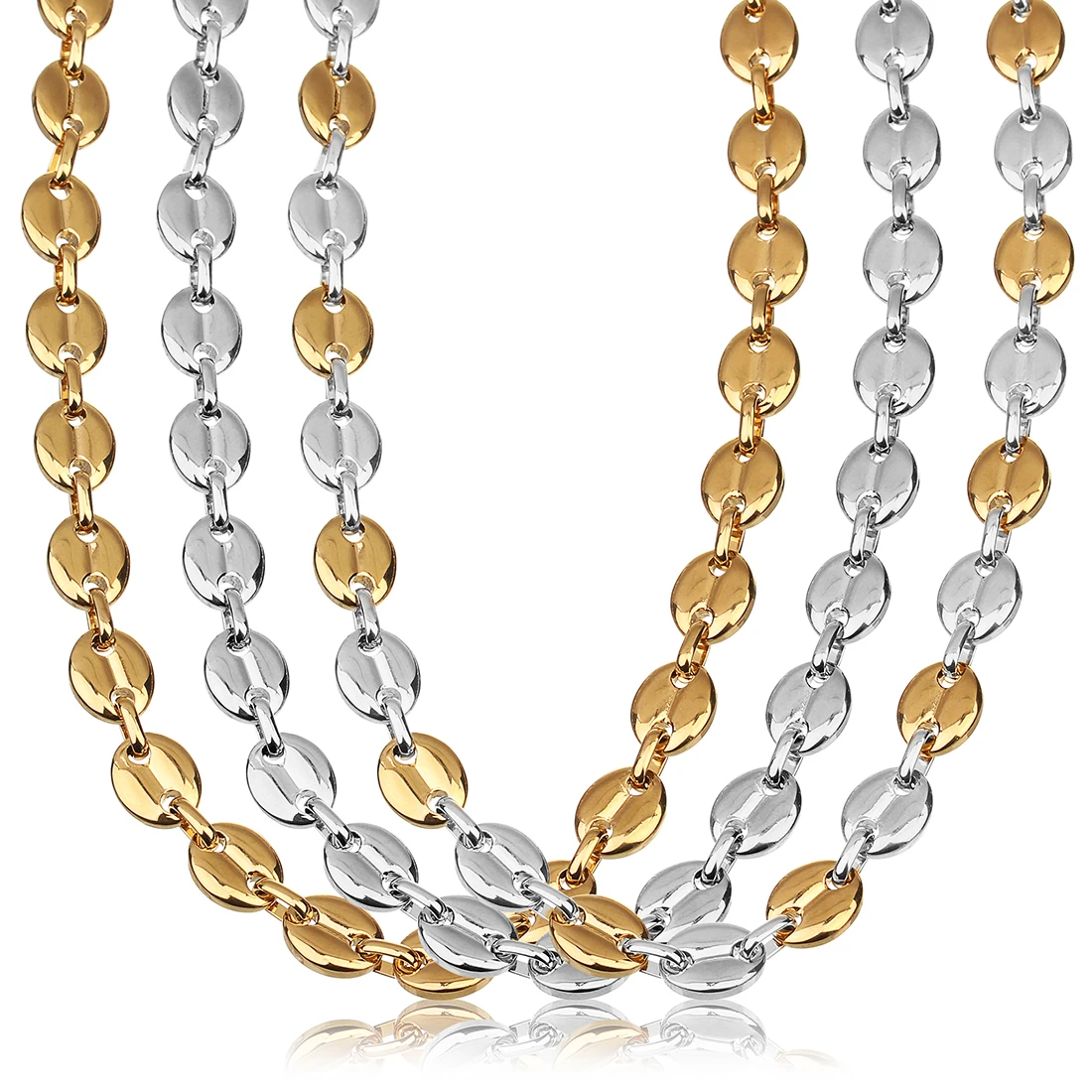 55cm/Lot Dia 12mm Stainless Steel Coffee Bean Chain Accessories for Women Charms Jewelry Making DIY Bracelet Necklace Decoration
55cm/Lot Dia 12mm Stainless Steel Coffee Bean Chain Accessories for Women Charms Jewelry Making DIY Bracelet Necklace Decoration