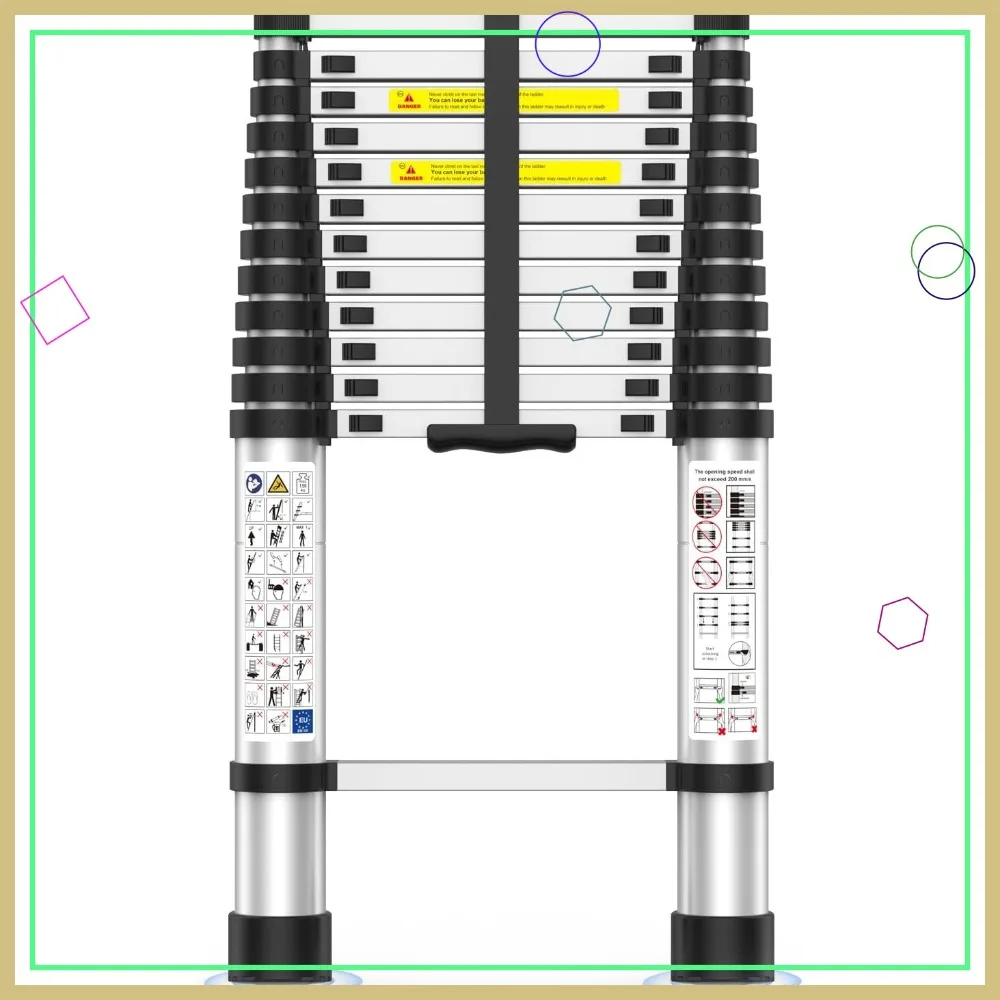 12.5FT Telescoping Ladder, Heavy Duty 330lbs Max Capacity, Collapsible Extension Ladder for RV & Outdoor Work
12.5FT Telescoping Ladder, Heavy Duty 330lbs Max Capacity, Collapsible Extension Ladder for RV & Outdoor Work